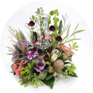 photo of sympathy flower arrangement